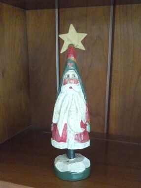 Vintage House of Hatten 1989 Santa Claus Figurine Star Denise Calla Folk Art